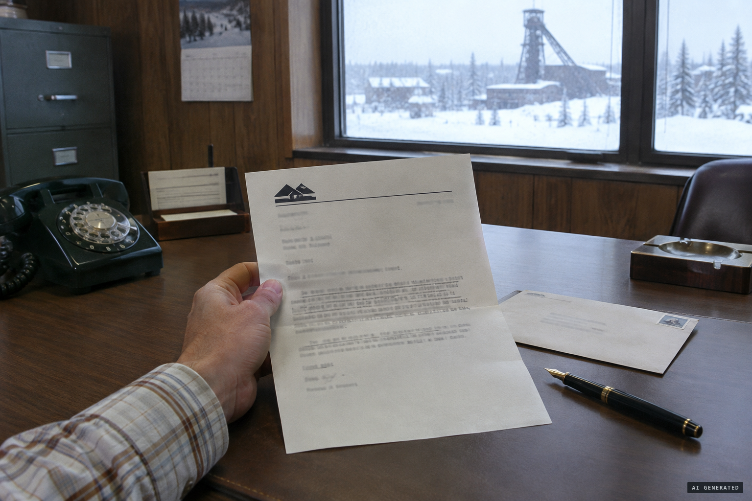 The mine president's reply: the story was entirely fictitious, written to amuse the community