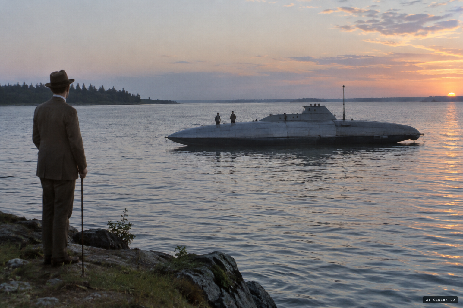 The 1914 Georgian Bay case it closely echoed: two small men on a craft resting on the water
