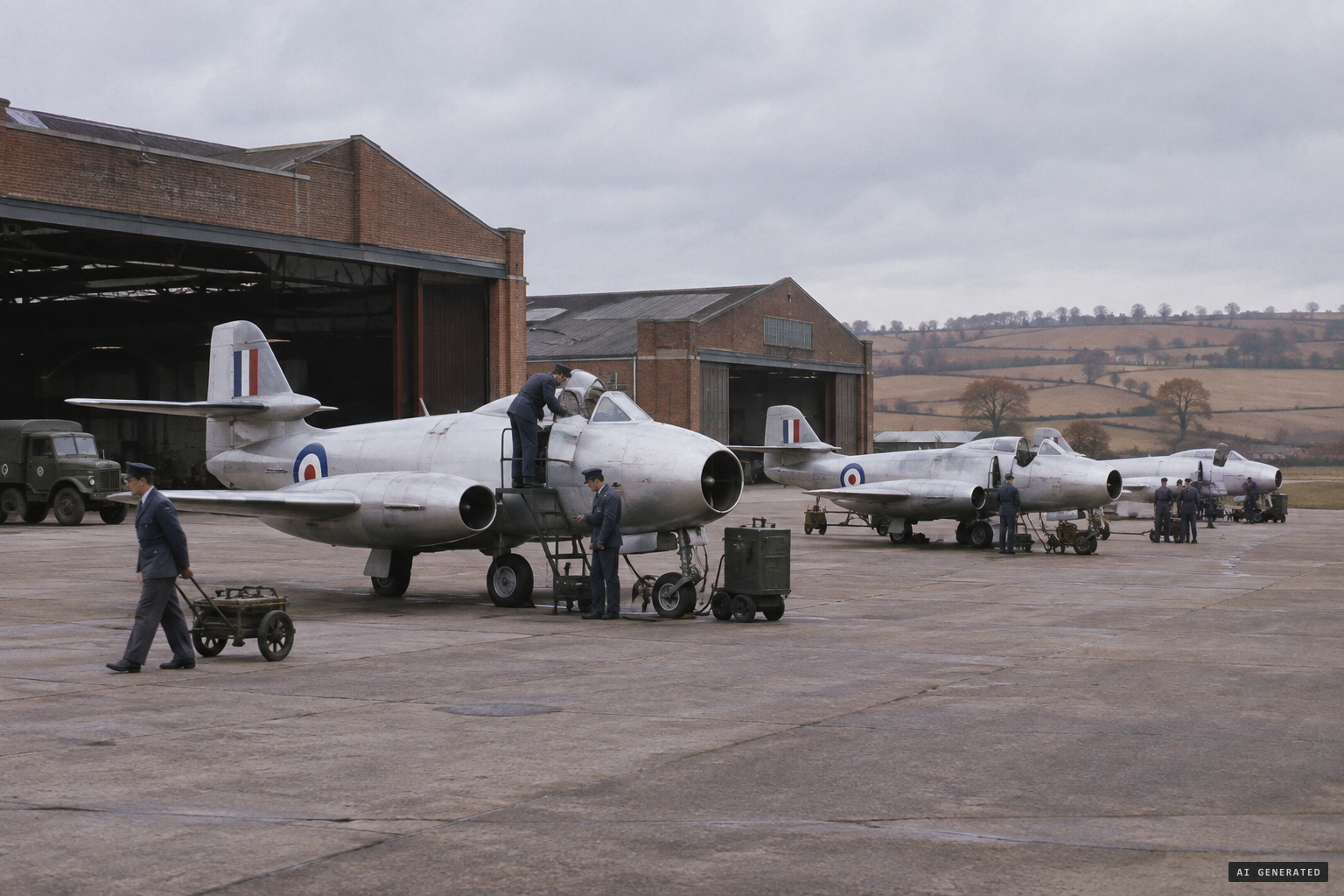RAF Little Rissington, home of the Central Flying School, autumn 1952
