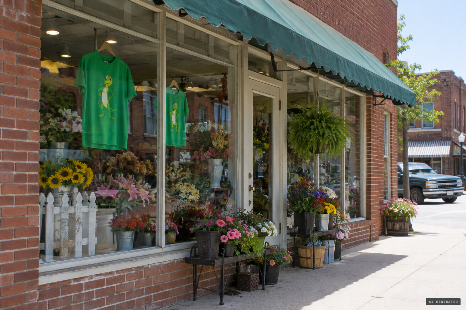 The Blossom Shop sells Lizard Man T-shirts
