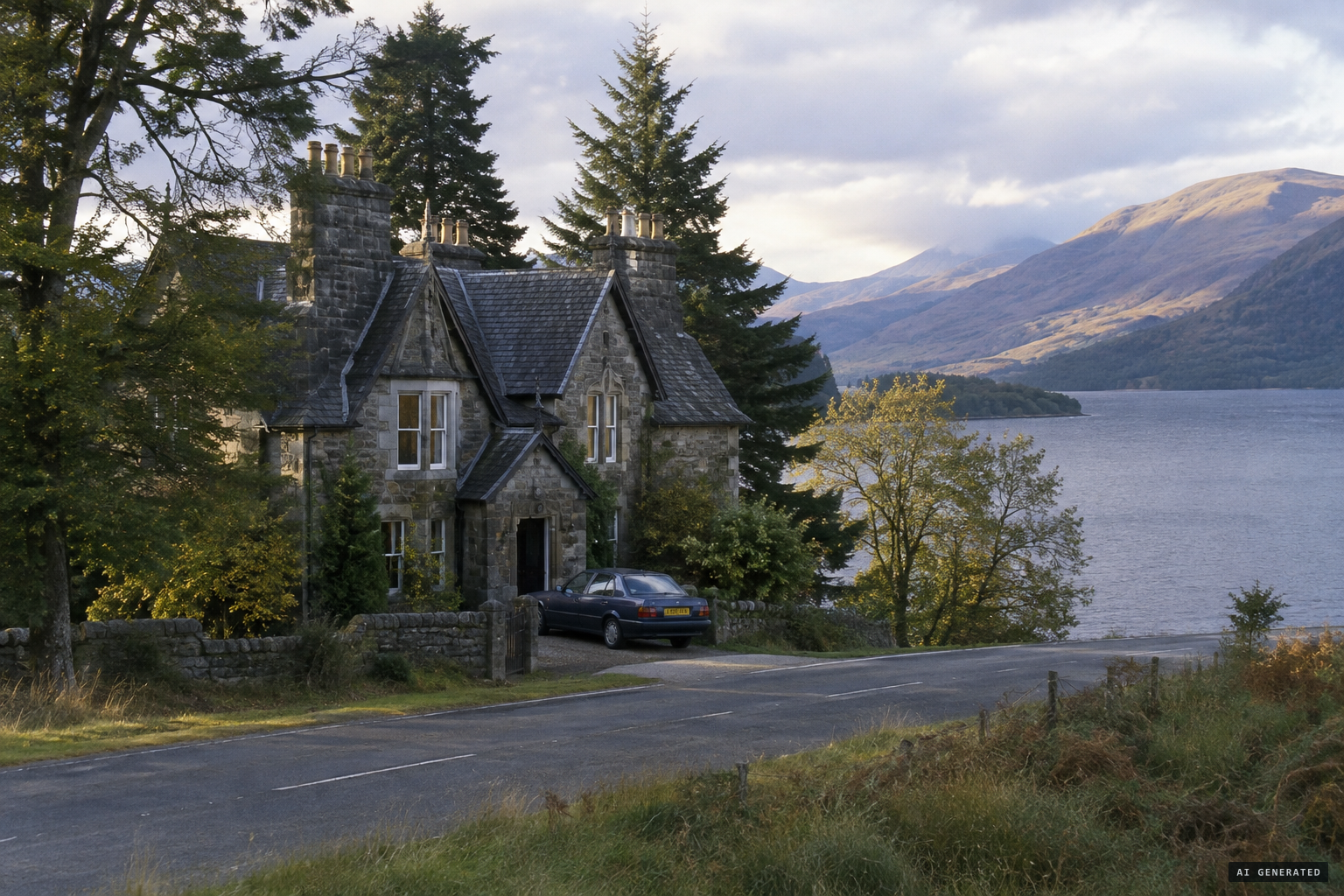 The Corriegour Lodge Hotel, a former Victorian hunting lodge on the A82