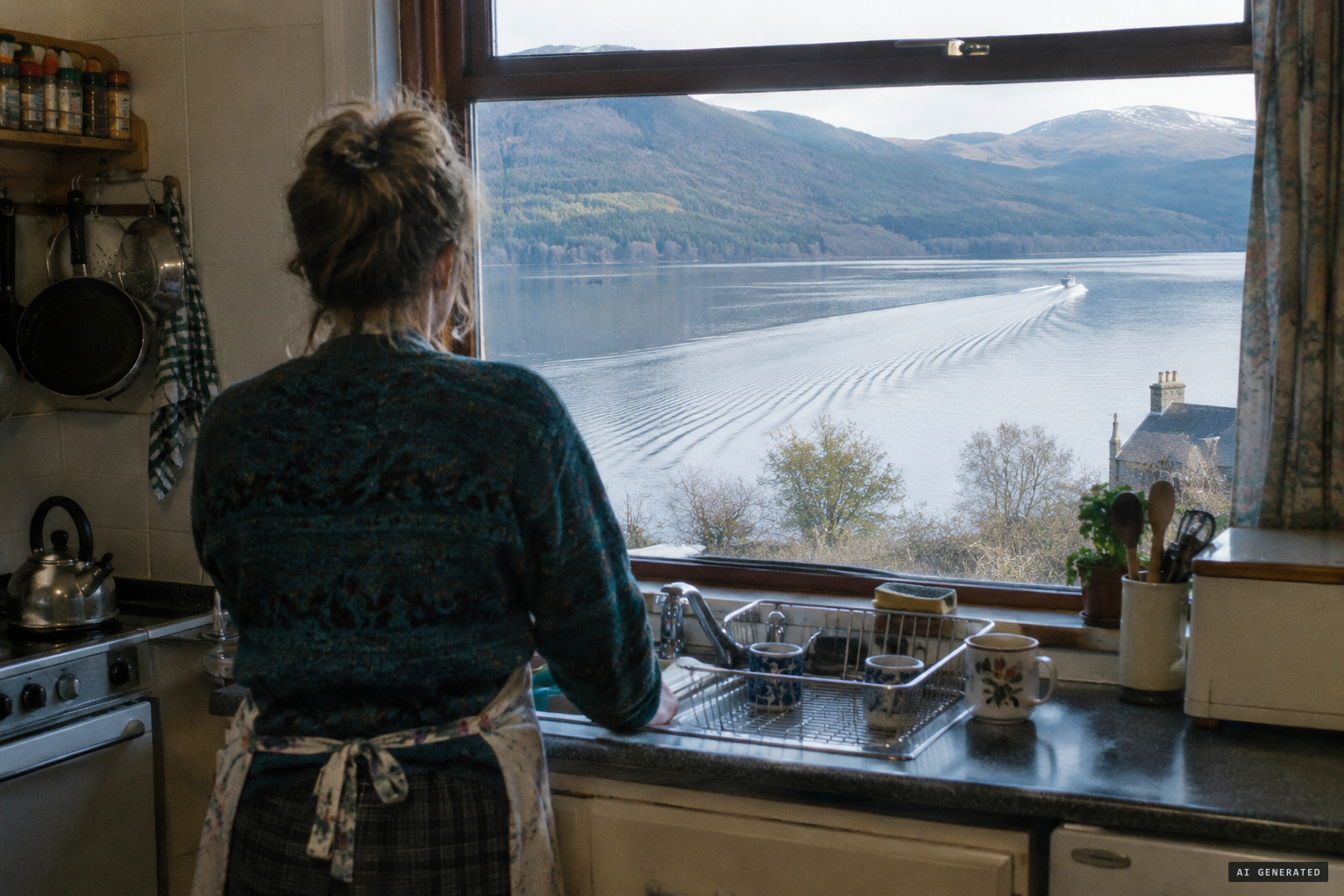 From her kitchen window, Lorna Bunney sees a wake that is too fast