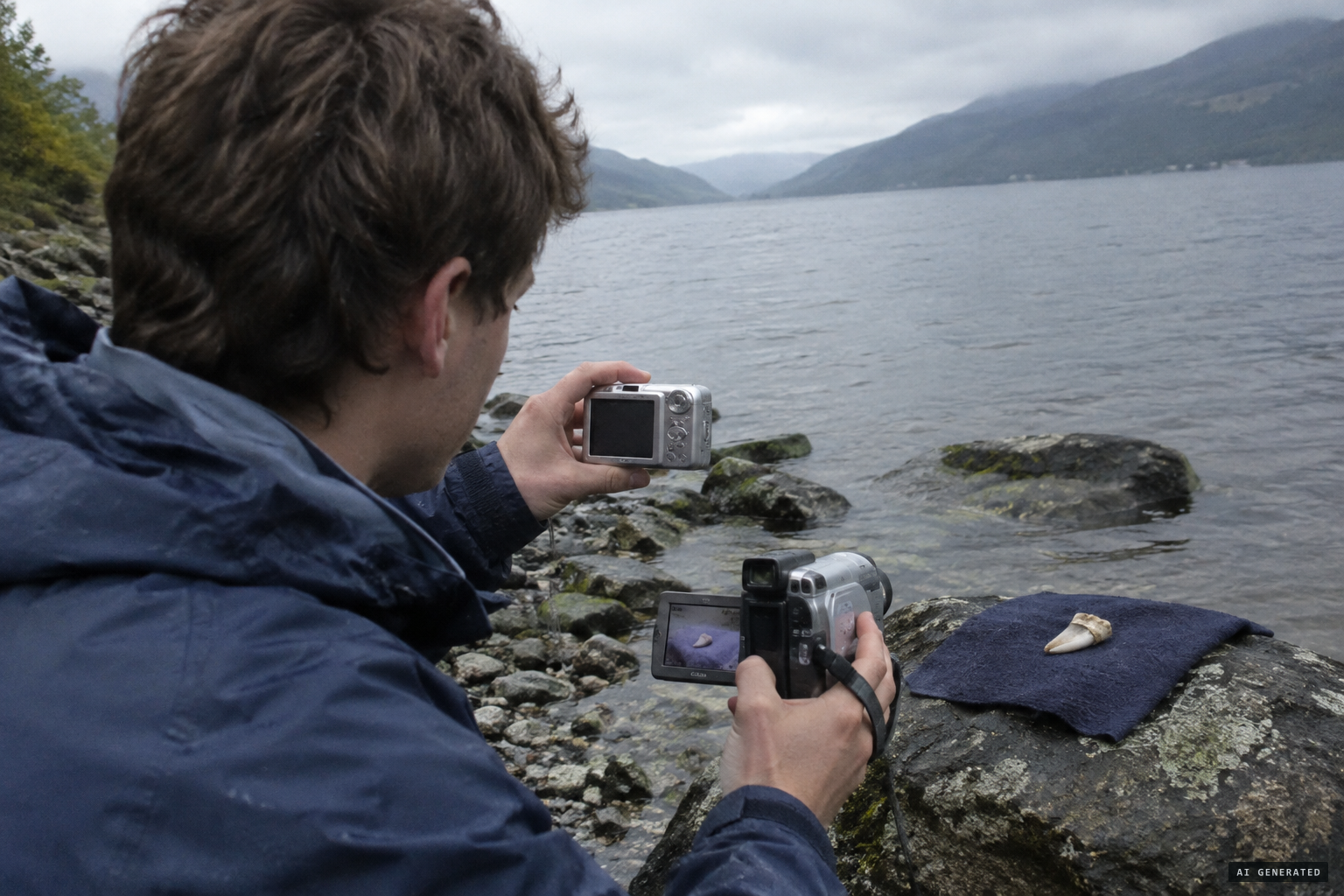 The students photograph and film the tooth