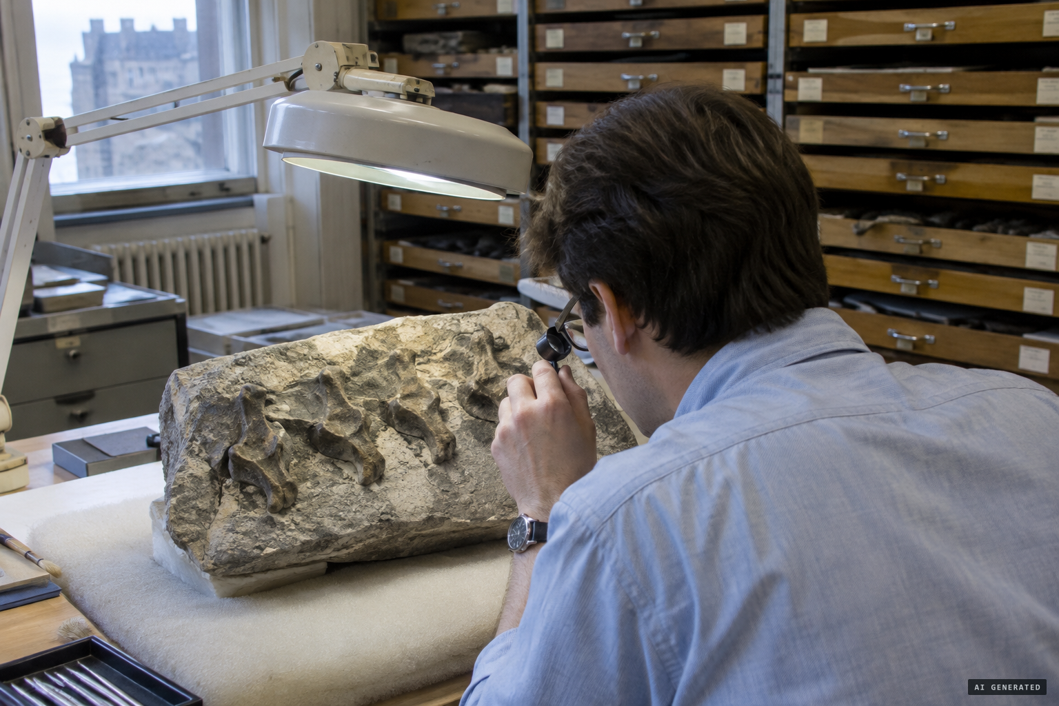 The museum confirms a plesiosaur about 150 million years old