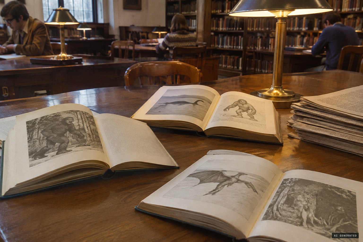 The sighting reached print only through later books, never a newspaper of the time