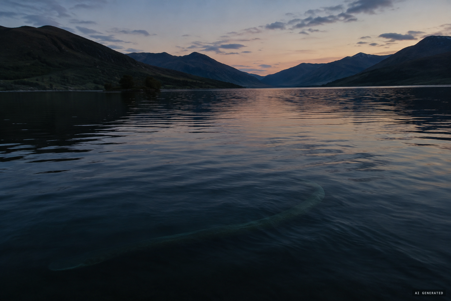 Seileag, named for the loch, pictured as a huge eel of Hebridean tradition
