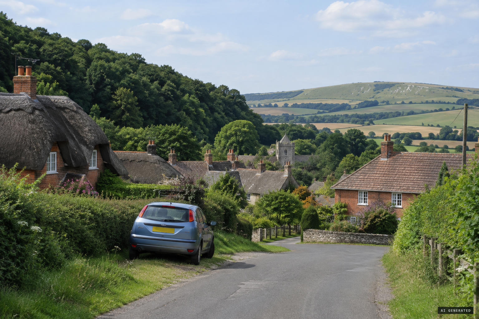 Lockeridge, a small Wiltshire village on the edge of the West Woods
