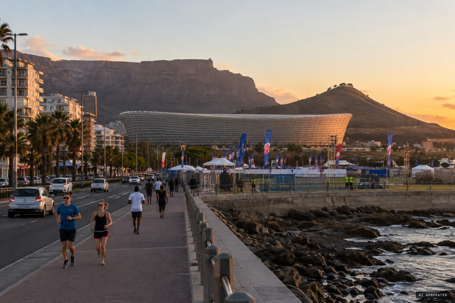 Cape Town Stadium prepares for the first HSBC Cape Town Sevens