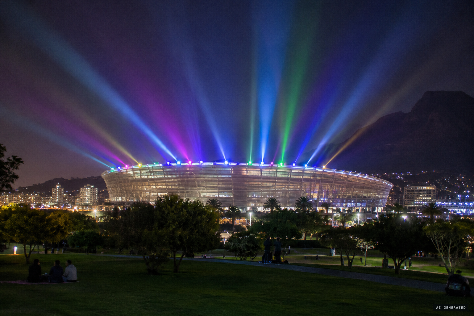 The observatory's explanation: a test of stadium light-show equipment