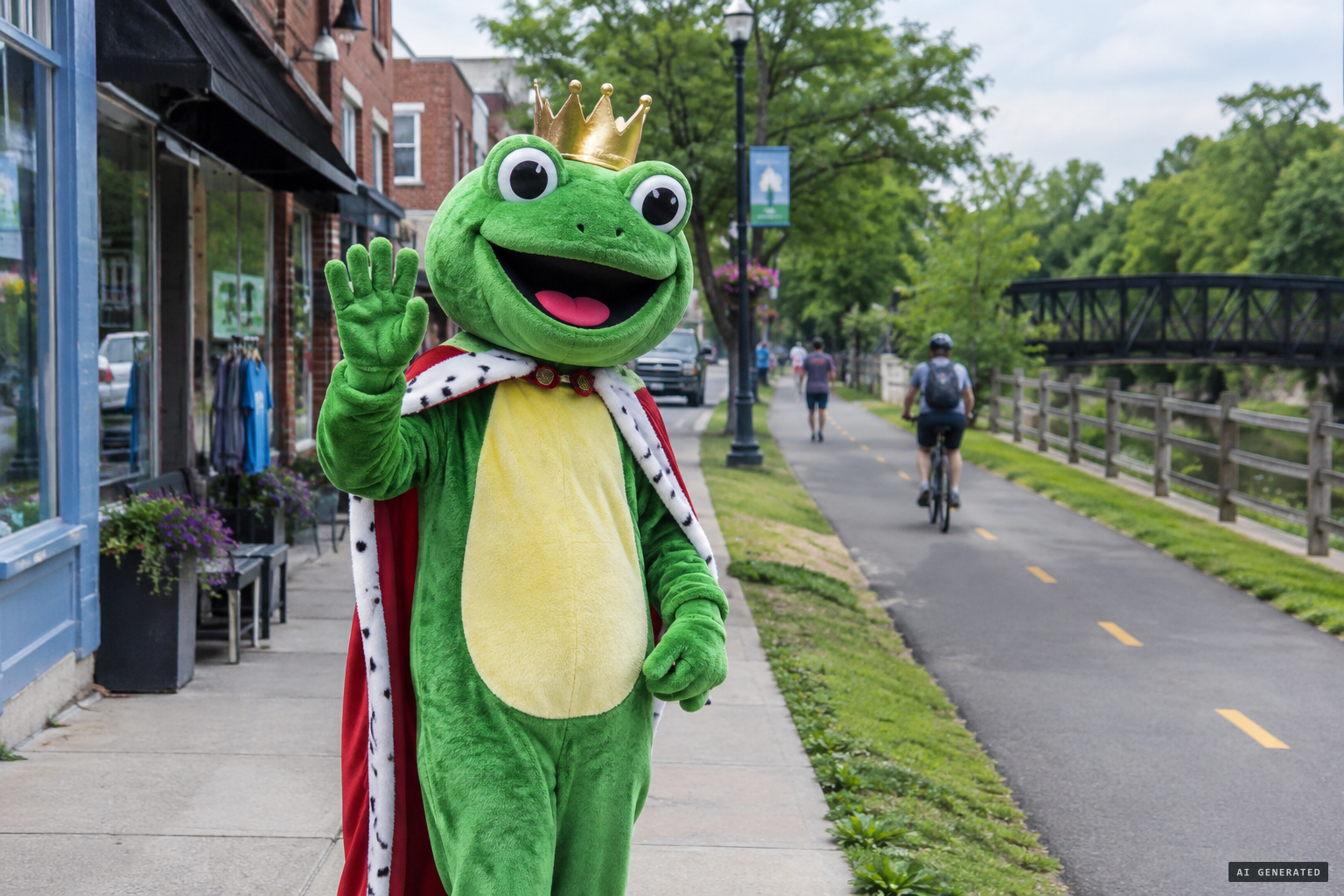 Loveland's frog prince mascot