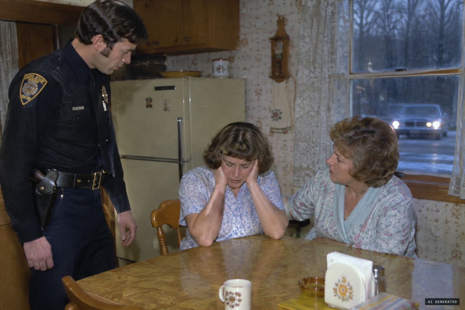 Patrolman Jubinville finds her shaken, with no sign of drink or drugs