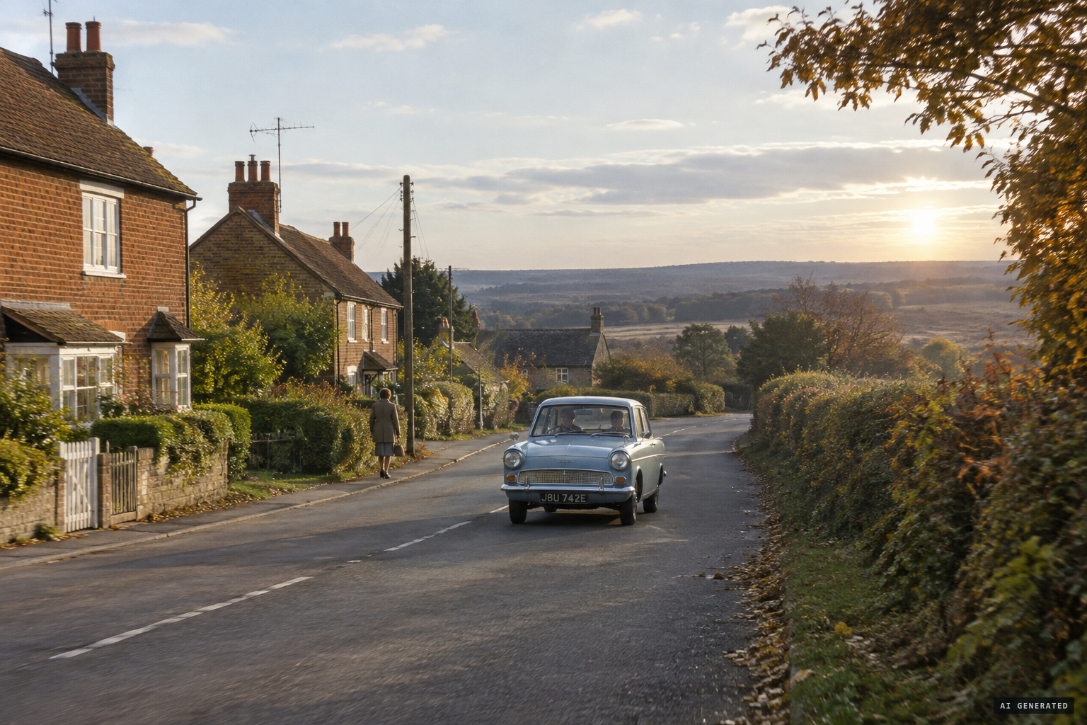 Lytchett Minster, on the Dorchester Road north-west of Poole, October 1967