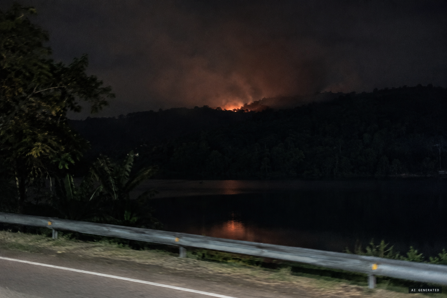 Rumours say something fell in a lake at Pau Grande