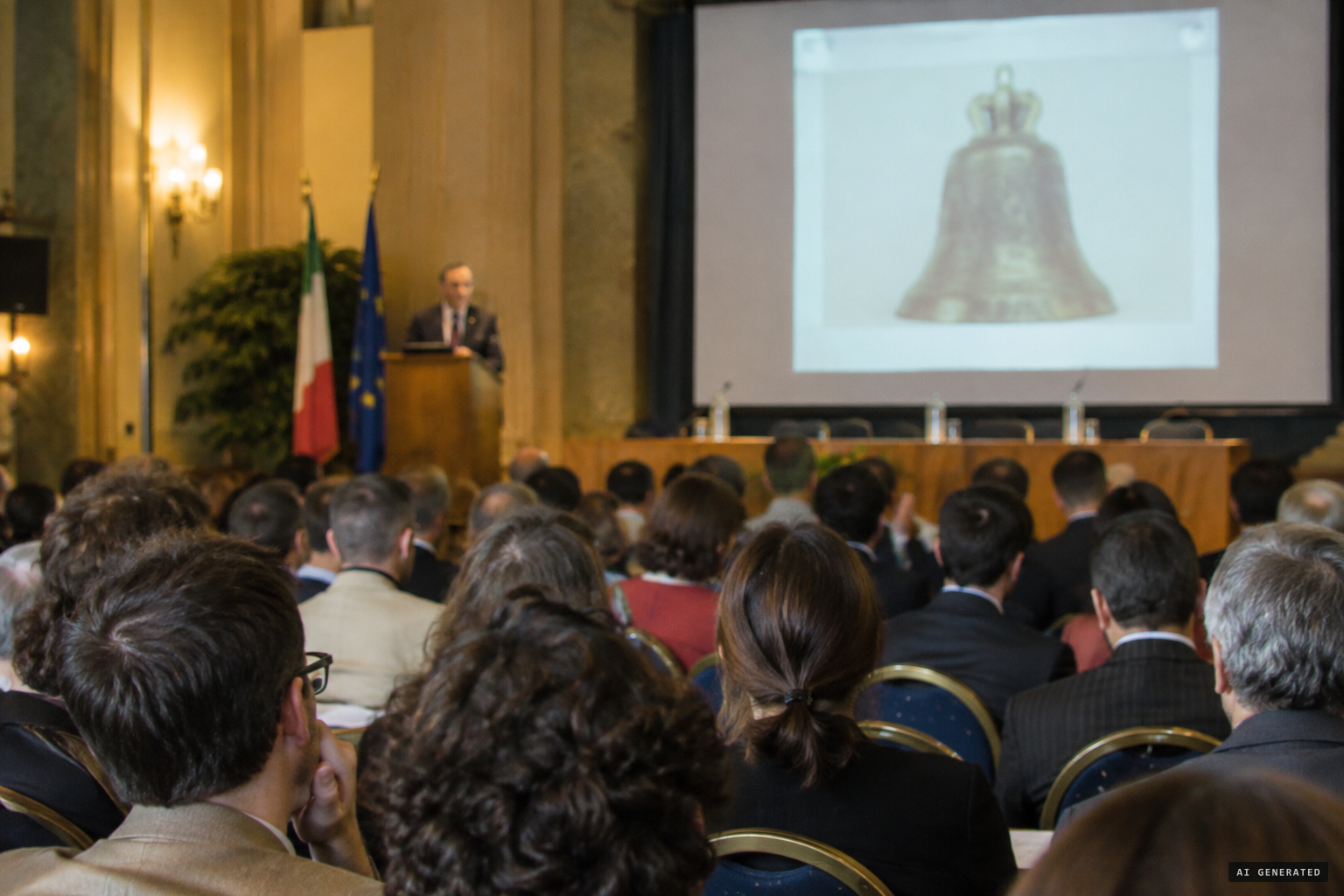 Billy Brophy Jr. tells an Italian audience his father's story