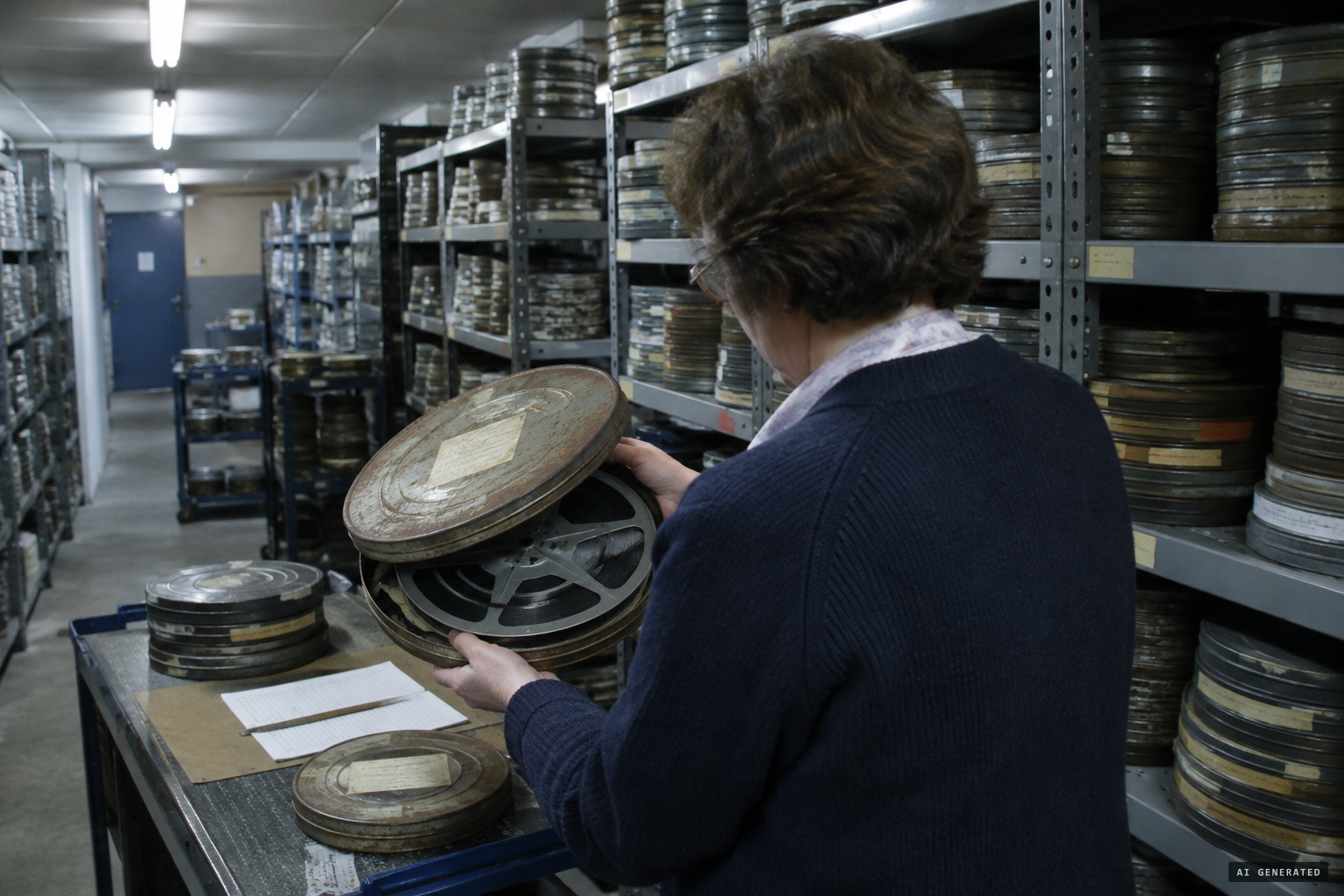 Janet McBain finds the lost 16 mm film in a rusty tin