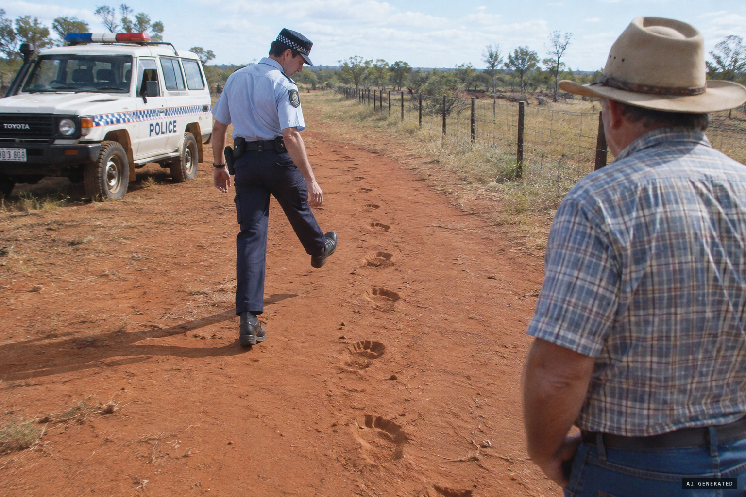 A police officer tries and fails to match the creature's stride