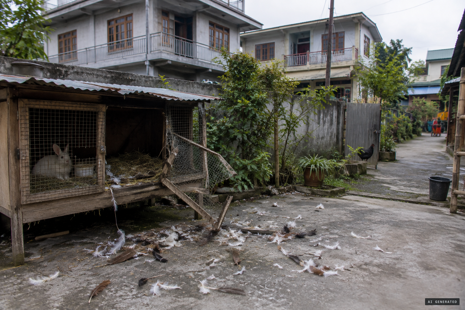 In Thangmeiband, two rabbits and five fowl killed