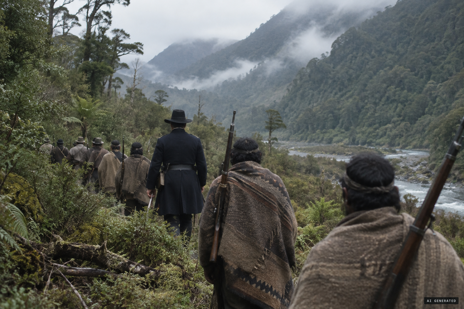 Mair's Māori auxiliaries move up the Whakatāne Valley into the Urewera