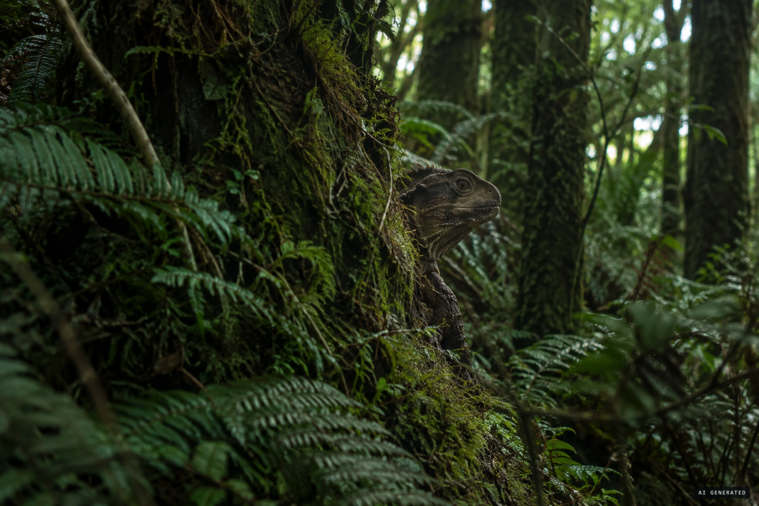 The kawekaweau, a large forest lizard of Māori tradition