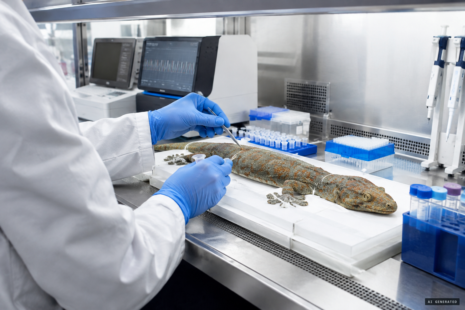 An archival DNA study links the specimen to the geckos of New Caledonia