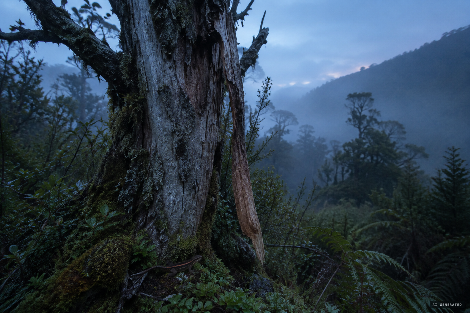 The chief's account of a lizard under rātā bark still stands as told