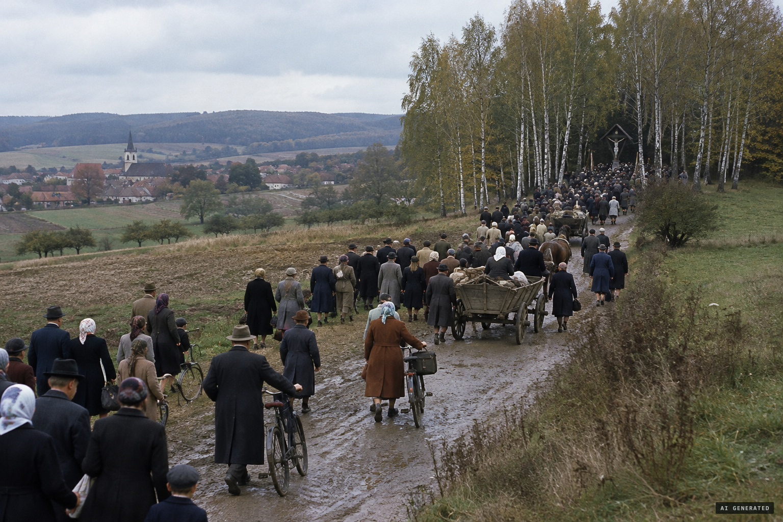 Within days, tens of thousands come to the birches