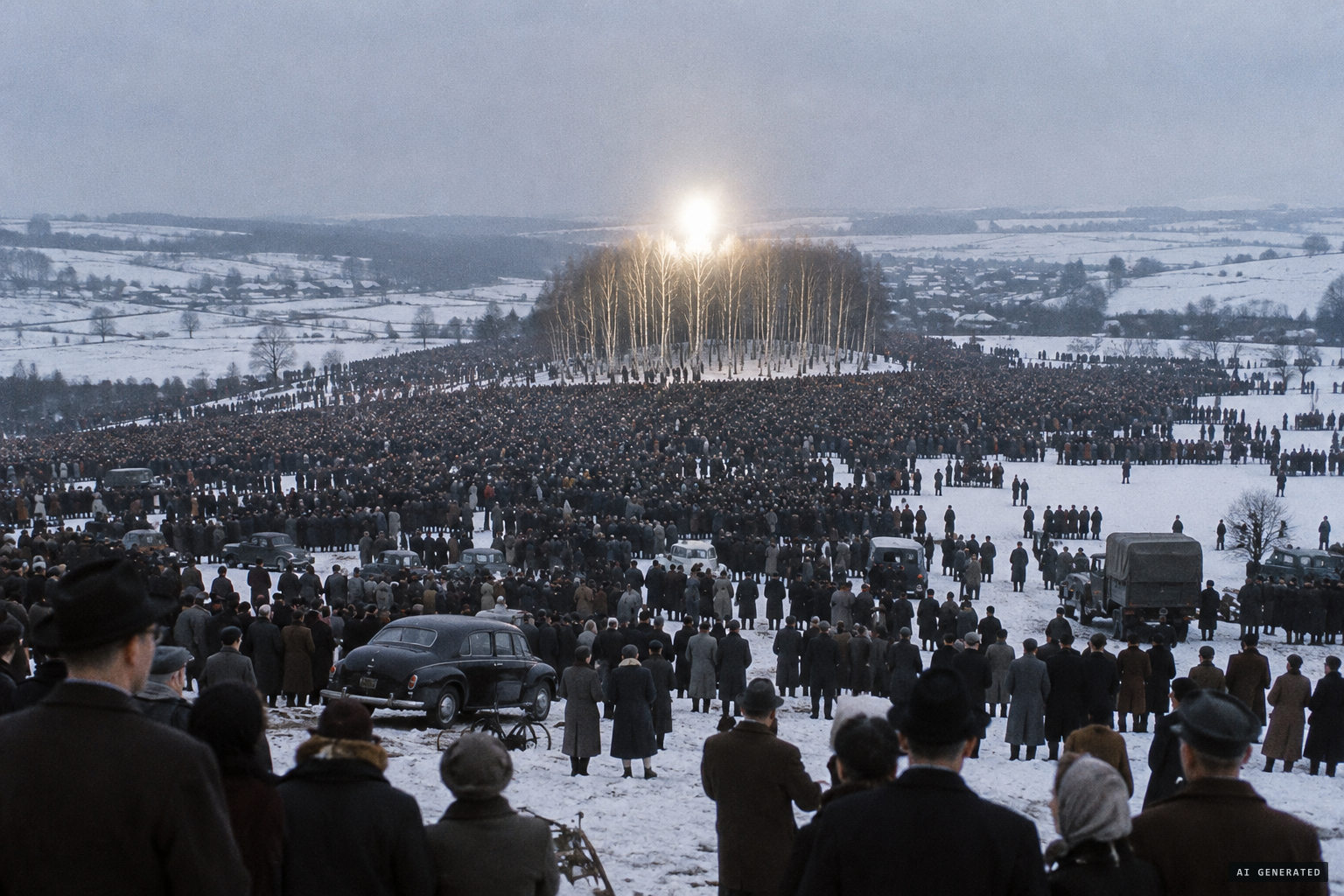 The 'light miracle' before about 70,000 people, February 1950