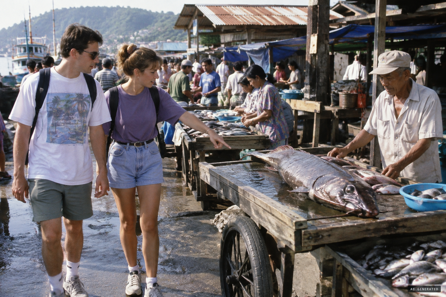 At Manado's fish market, Arnaz Mehta spots a strange fish on a cart