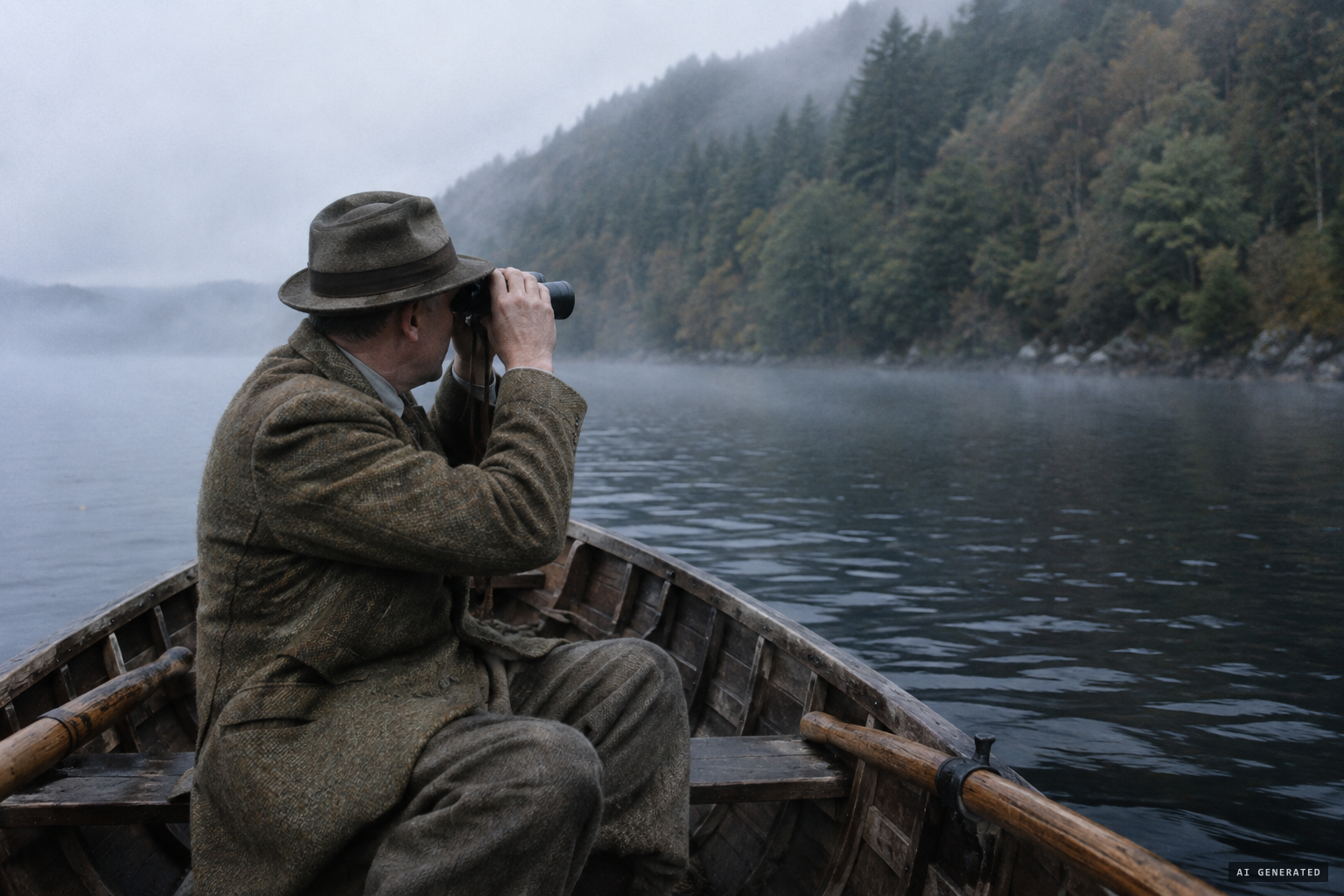 Wetherell searches the loch by boat