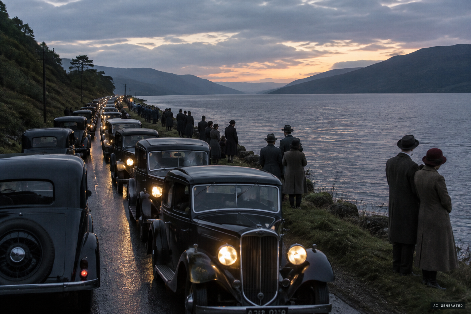 Monster hunters descend on Loch Ness and jam the shoreline roads