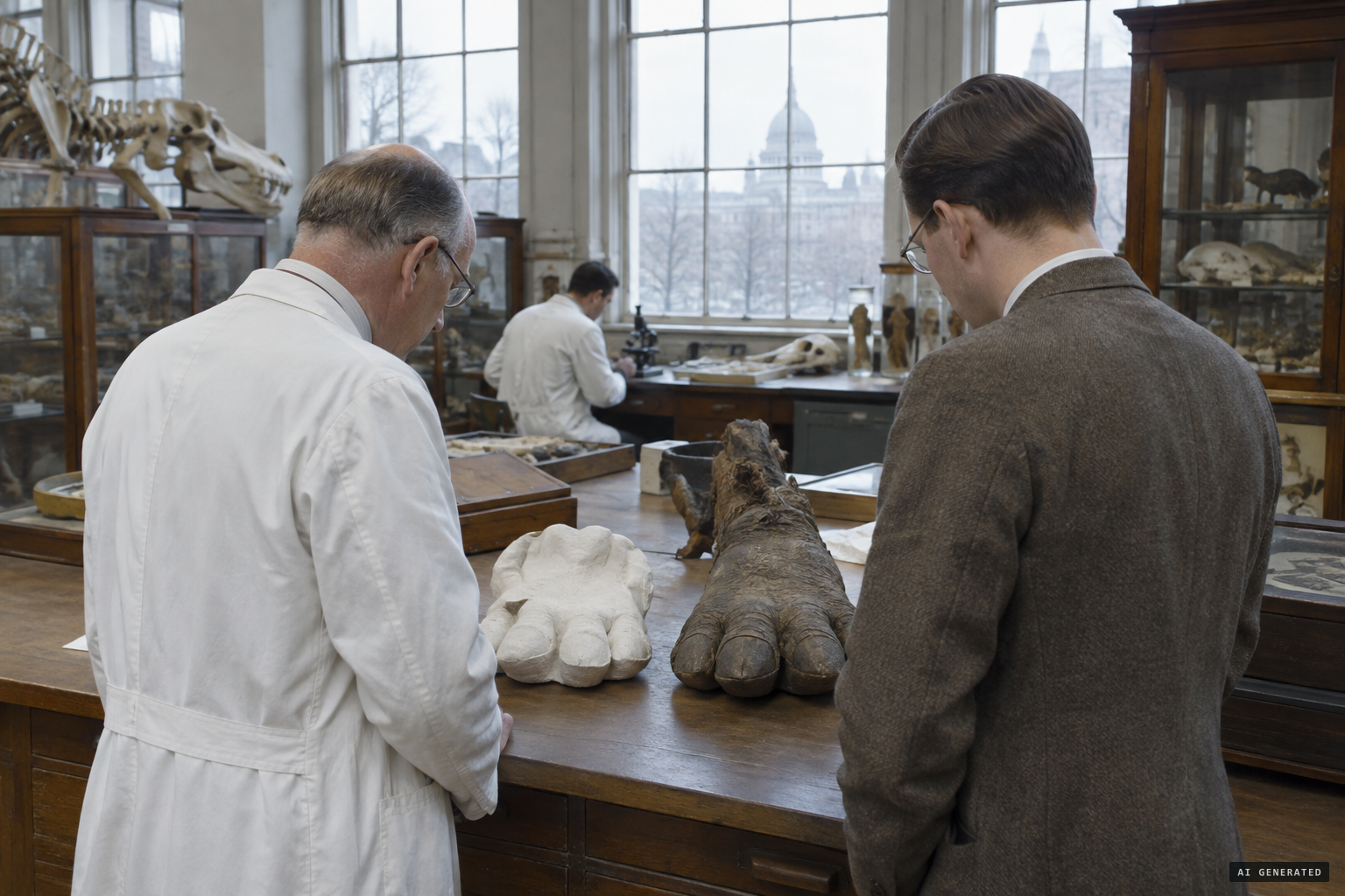 Museum zoologists find the prints are those of a hippopotamus
