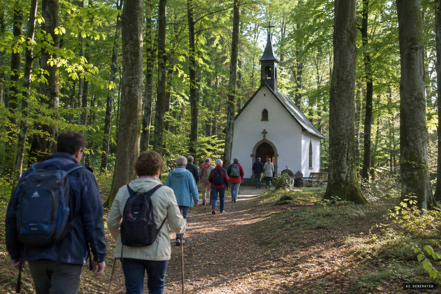 The chapel in the Härtelwald, where pilgrims still walk