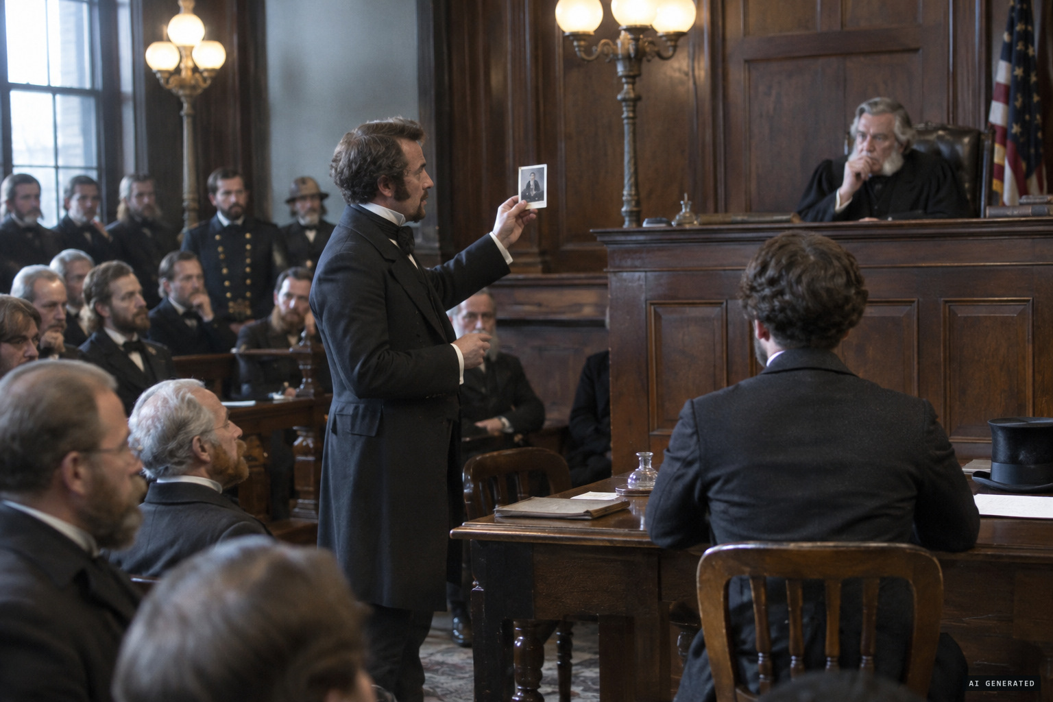 Mumler's 1869 fraud trial in New York, where Barnum presented a fake spirit photograph