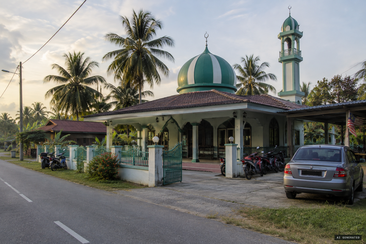 The mosque at Tedong, in Jasin District, Melaka