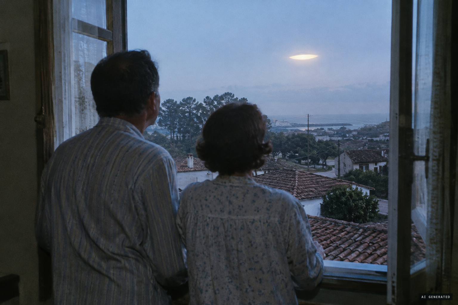 The Fernandes couple first take it for a luminous flattened balloon