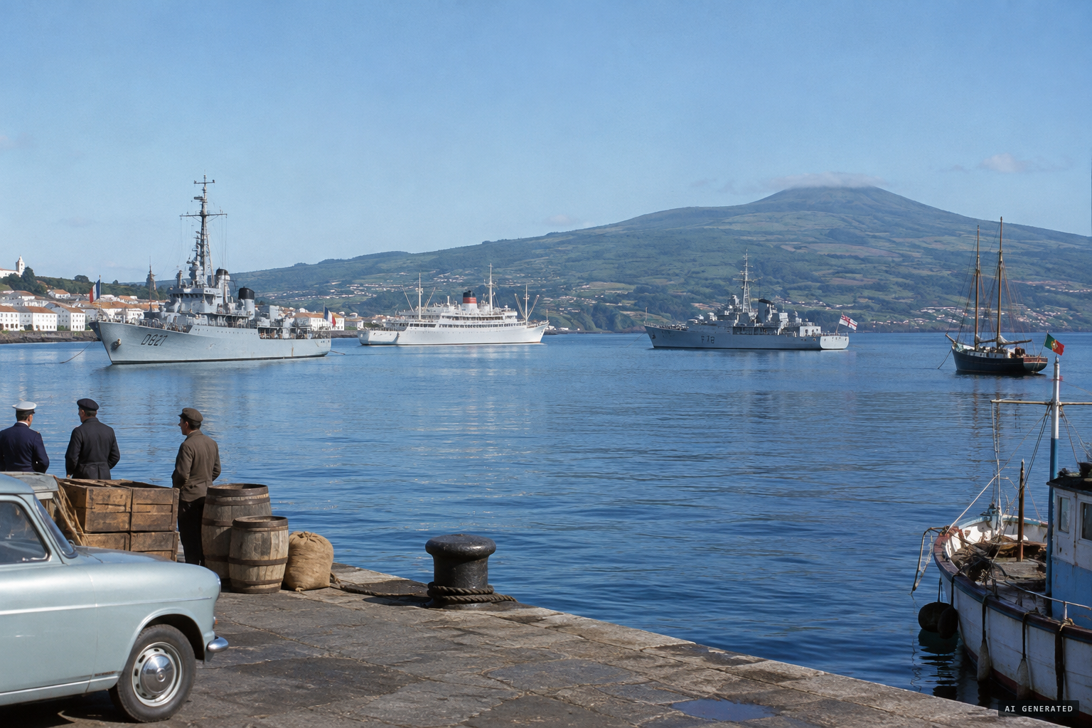 Ships anchored at the island say they launched nothing