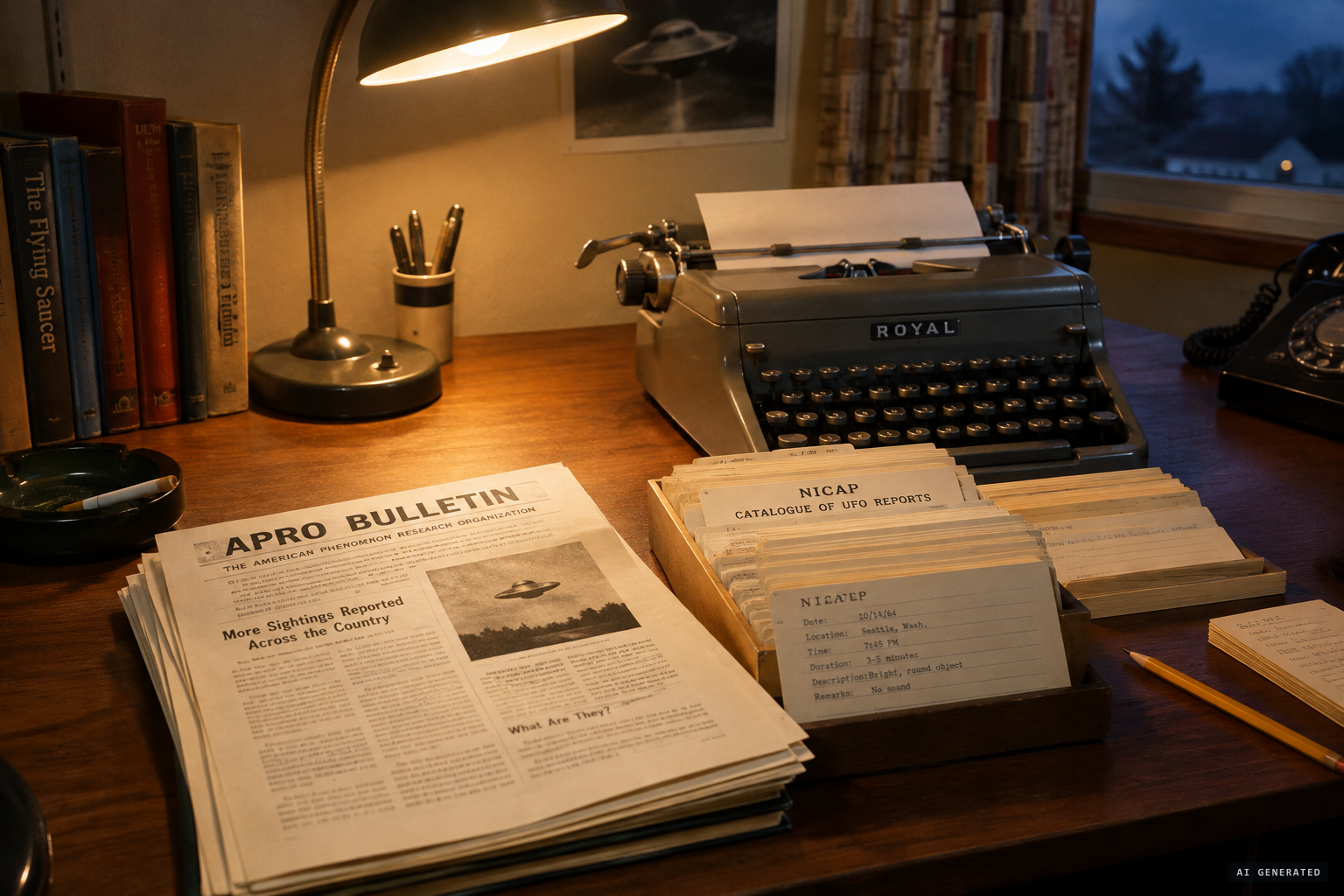 NICAP and the APRO Bulletin record the stopped clocks