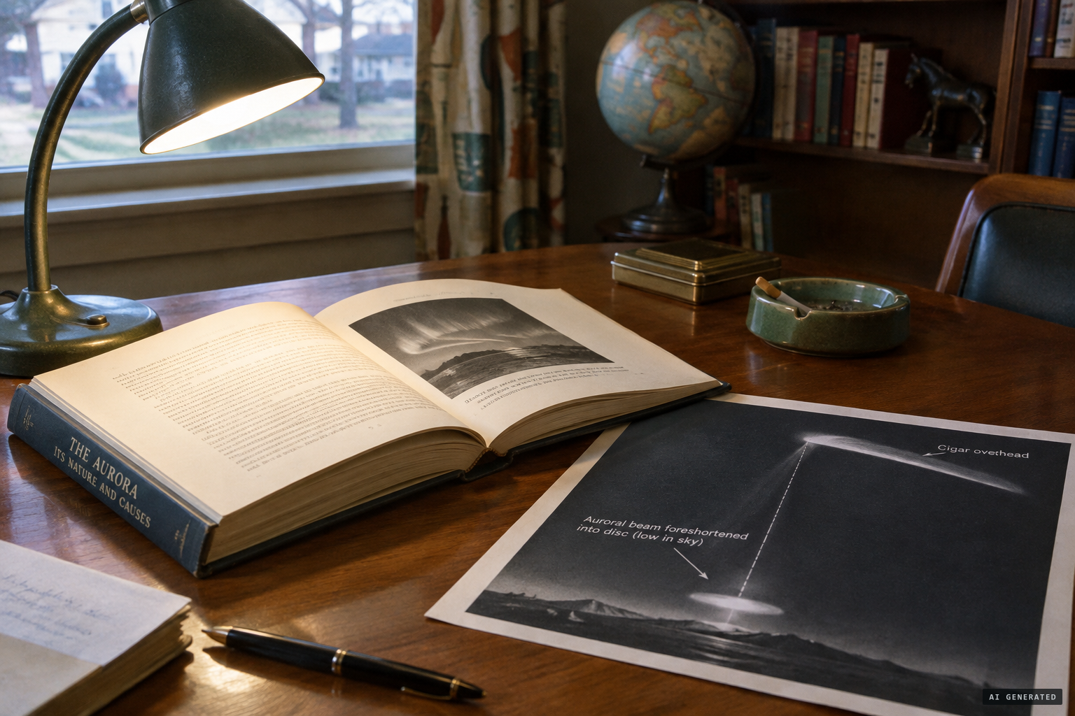 Menzel's 'great saucer of 1882' explained by foreshortening