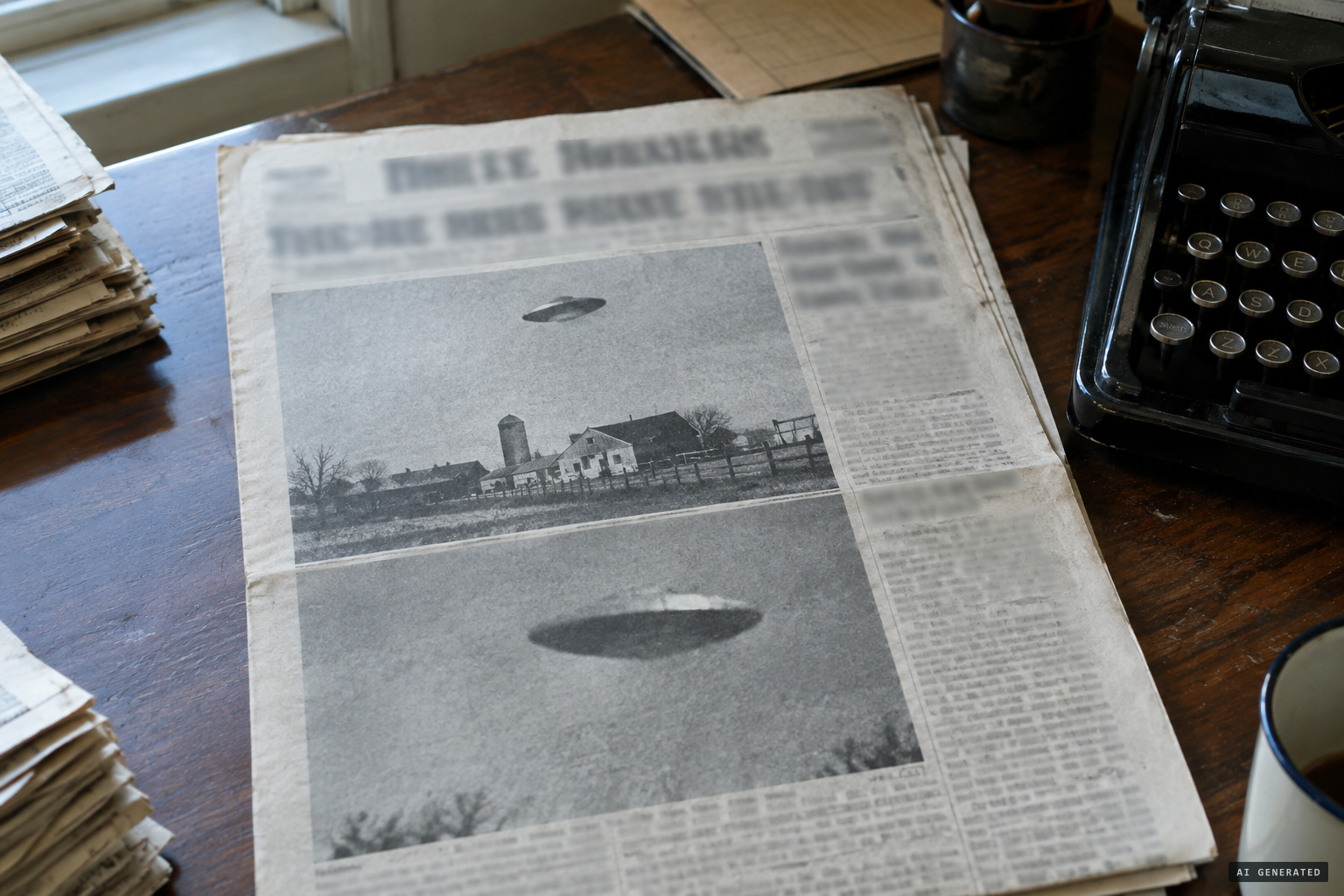 The photographs run on the front page of the Telephone-Register, June 8, 1950