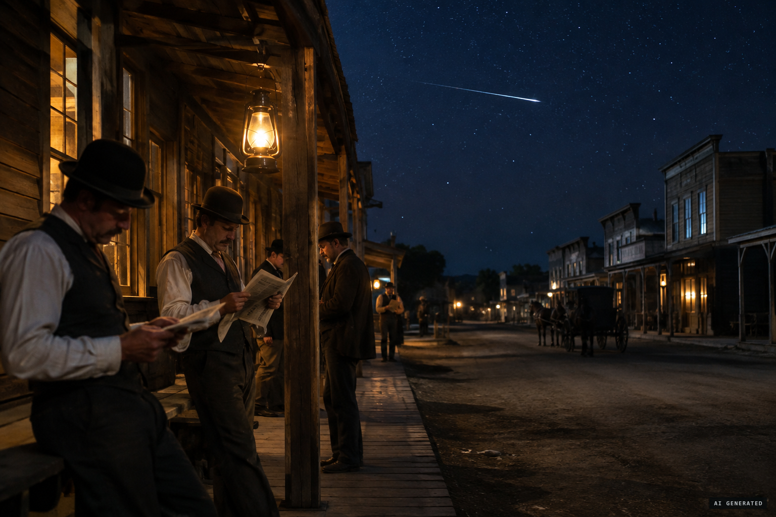 Texas newspapers report a mysterious flying machine crossing the night sky