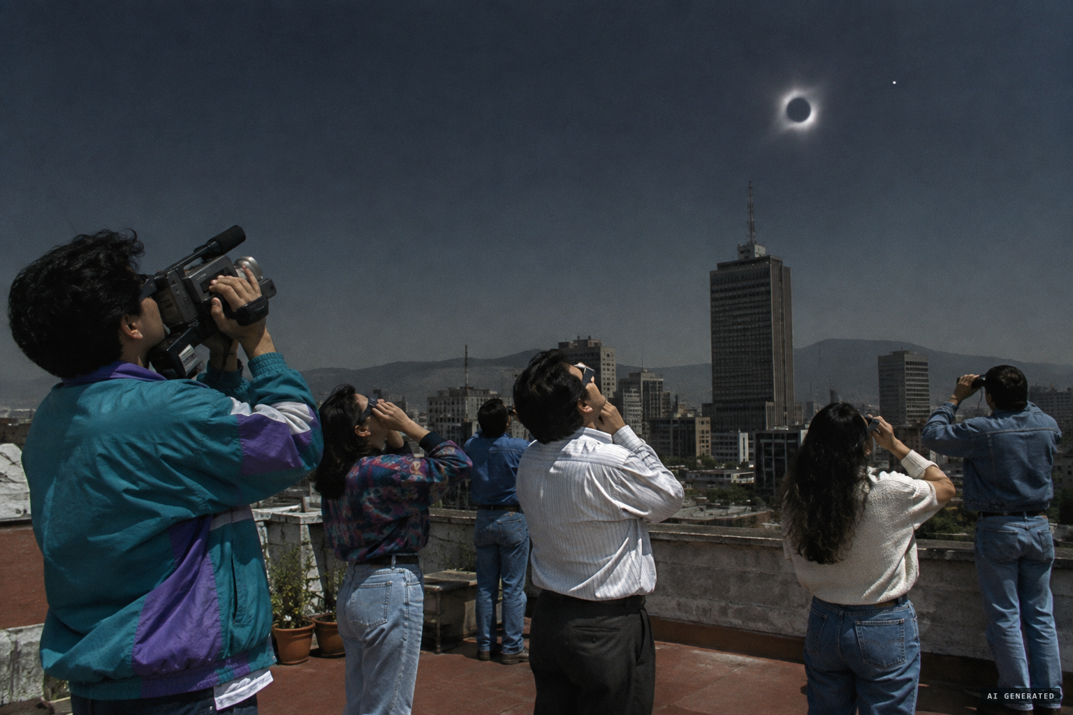 The 1991 eclipse, when a viewer's tape of a metallic object started a wave
