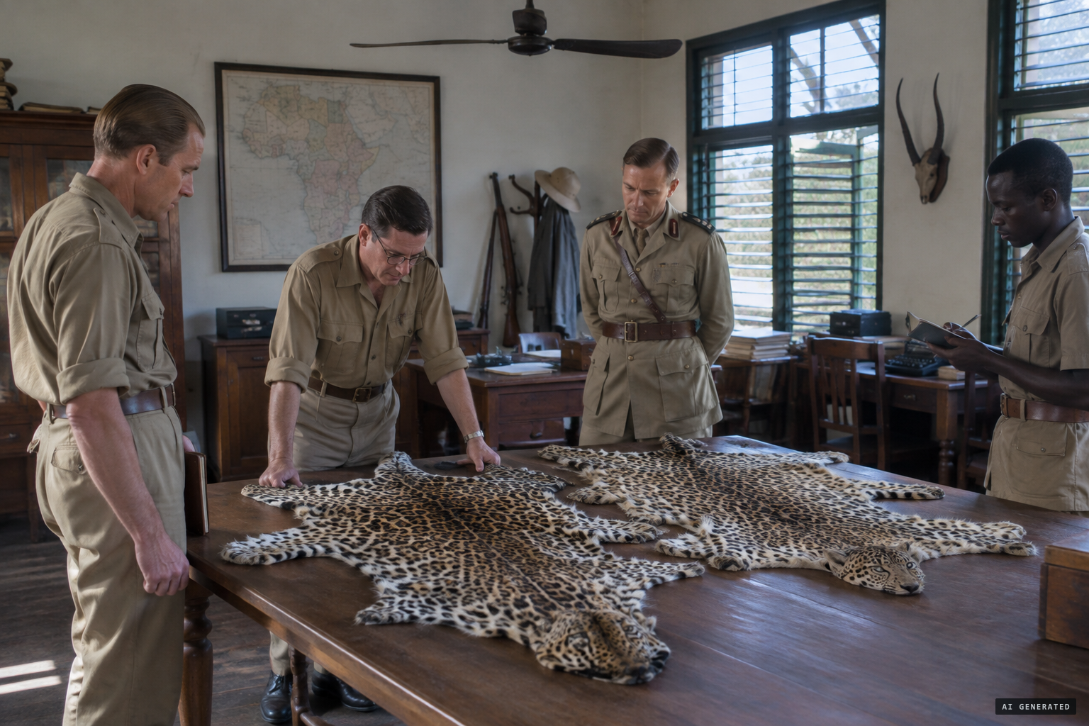 The Nairobi Game Department examines the skins