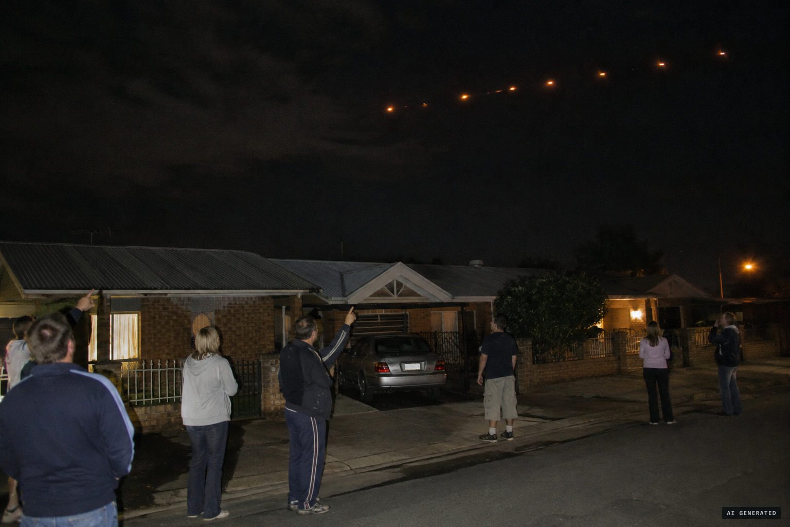 Scores of Middelburg residents watch the lights head toward Witbank