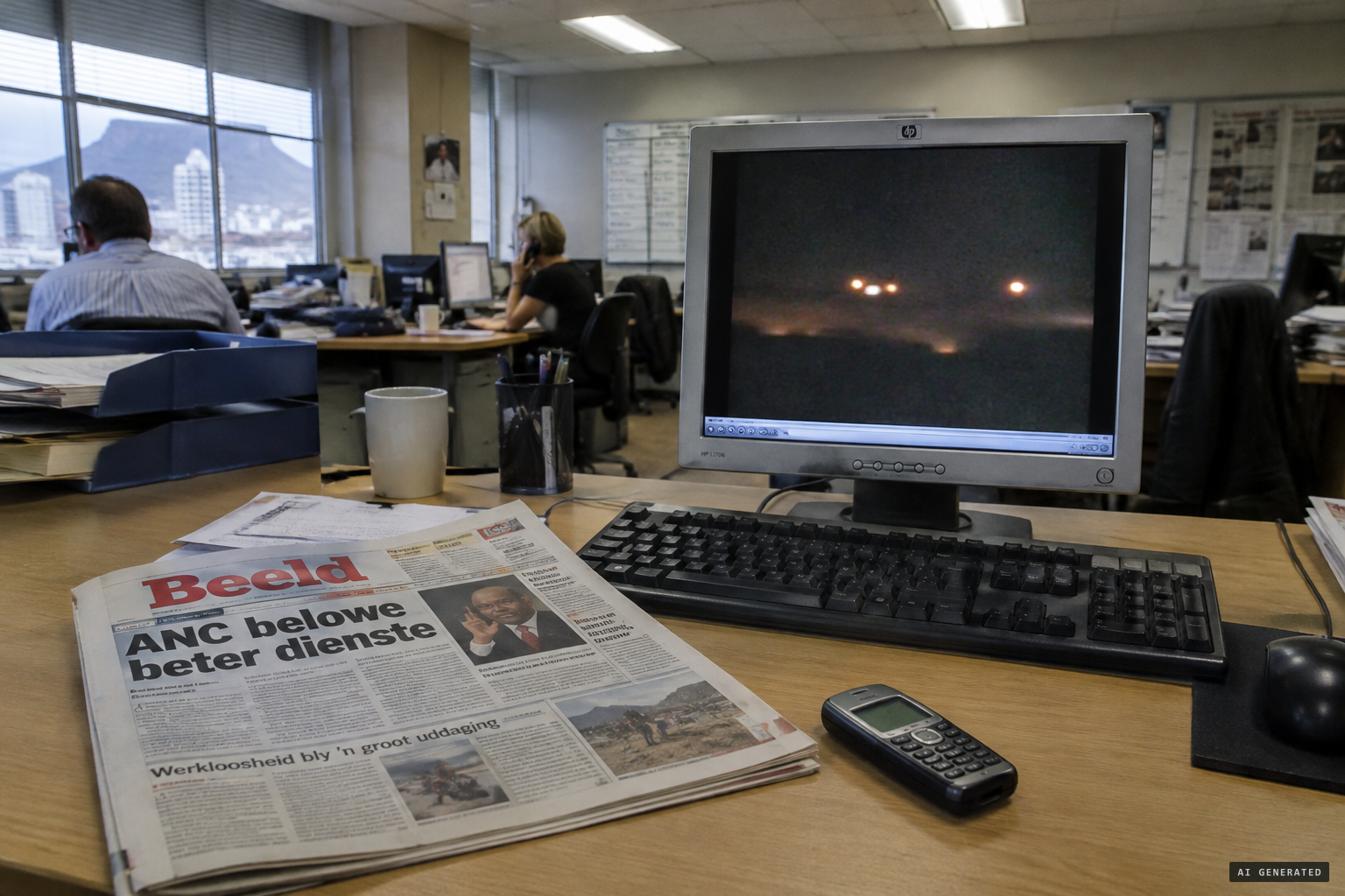 Beeld's website showed the police footage, but the cellphone images were poor
