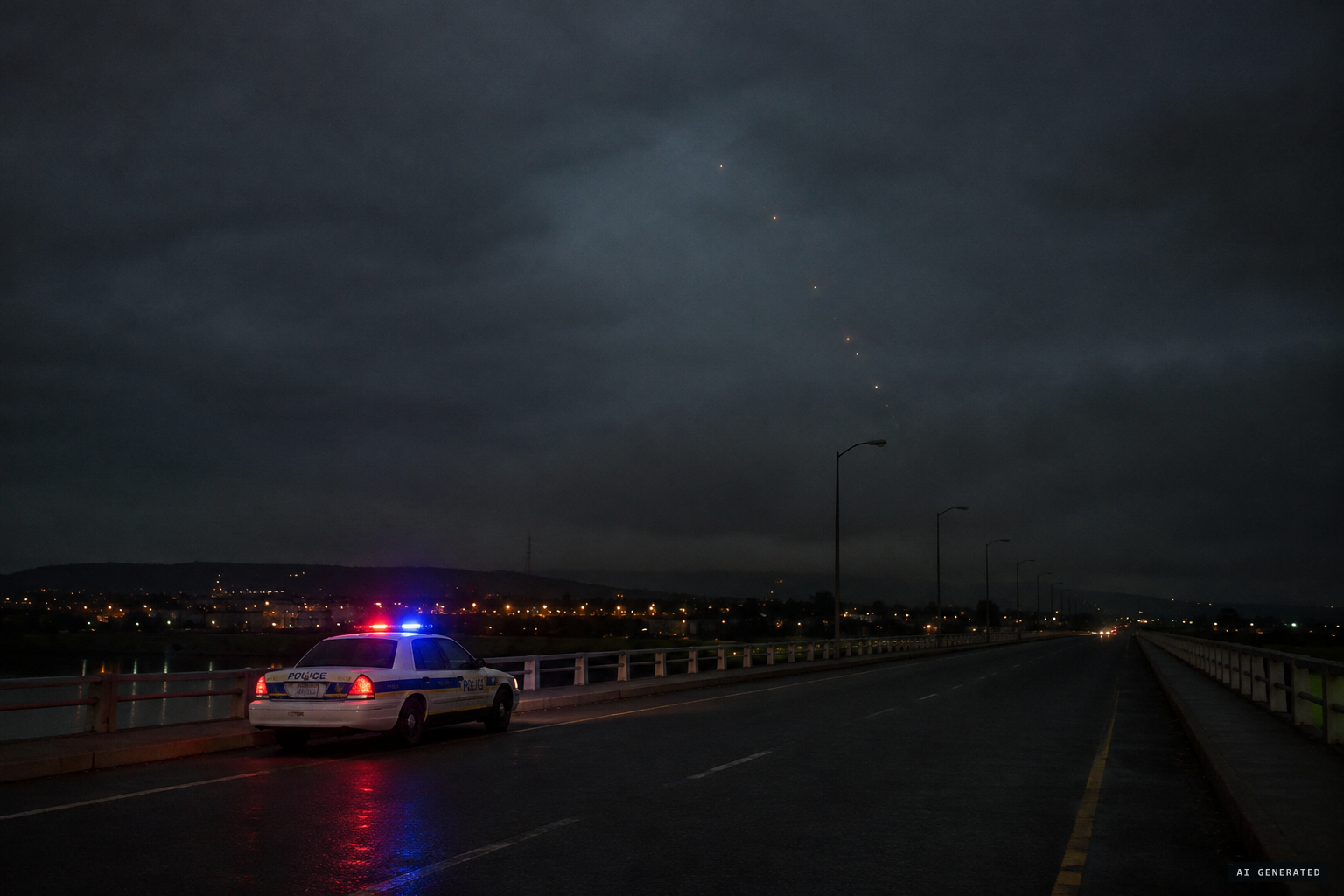 What two inspectors saw from a bridge on a cloudy Friday night, still unidentified