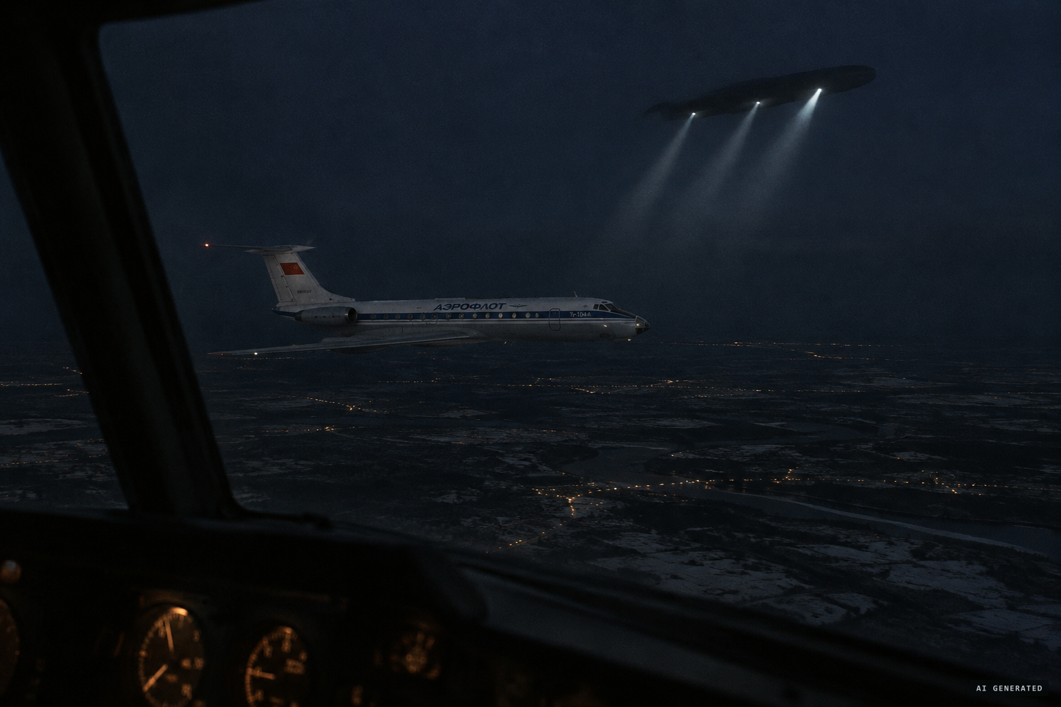 Gotsiridze's crew sees a cigar with three bright beams
