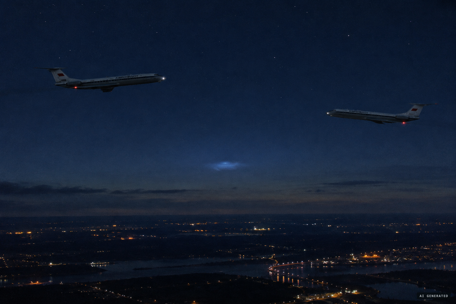 Two cockpits, one light: the Soviet era's best-known airliner UFO case