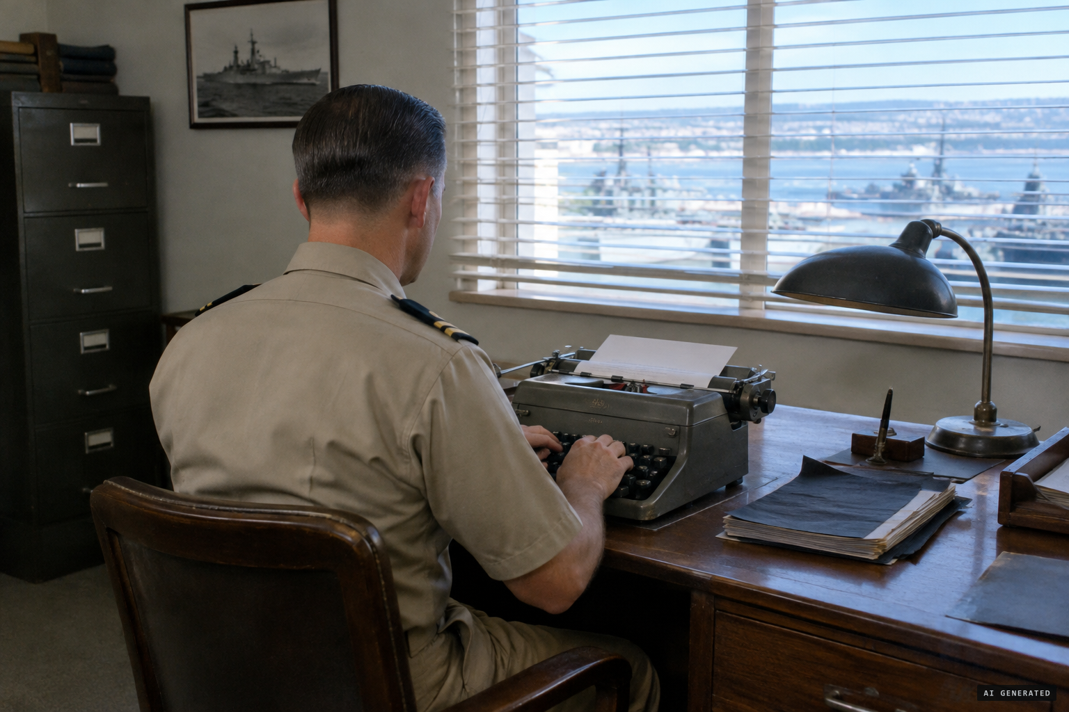 The next day he puts his statement in writing for the Office of Naval Intelligence.