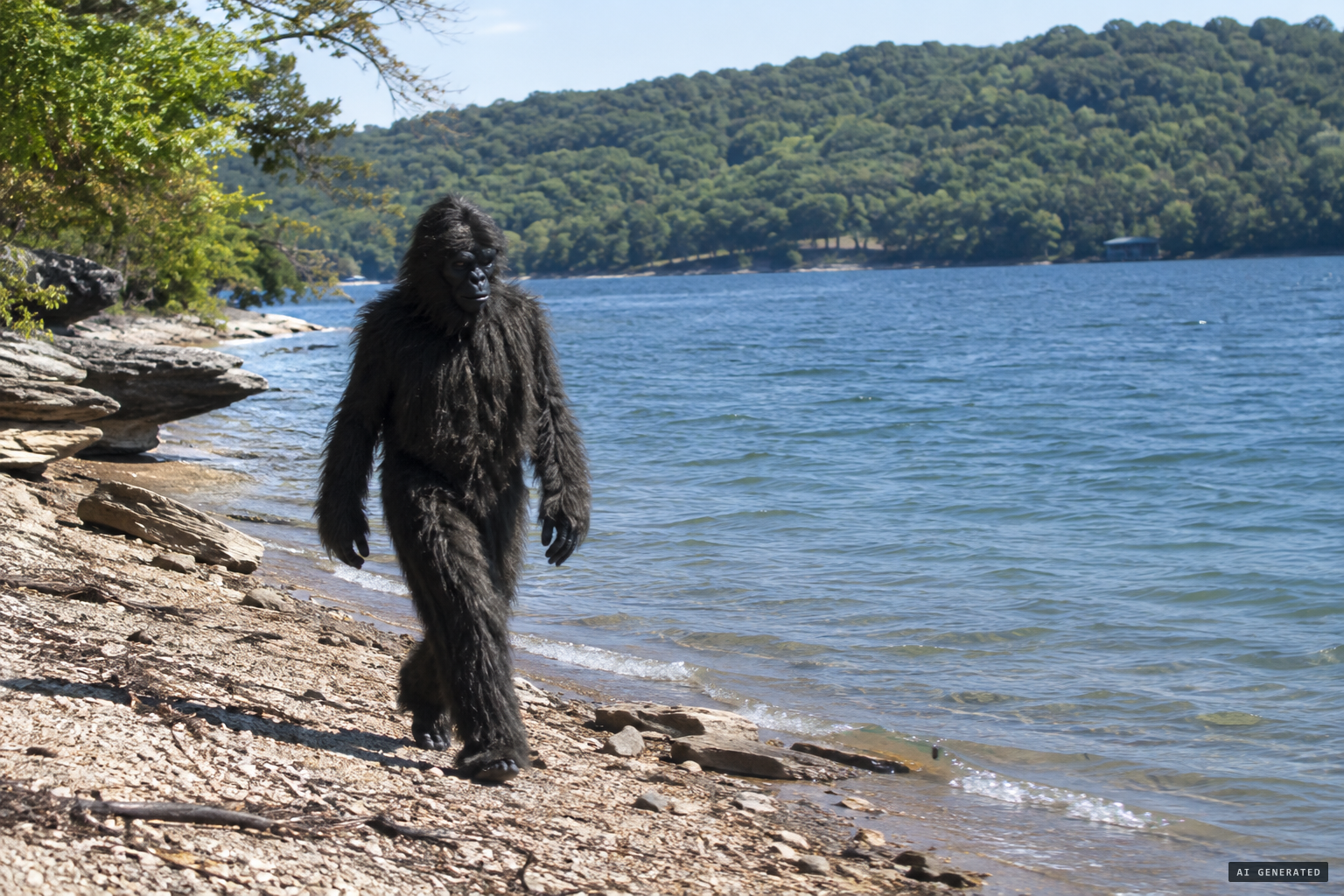 The 2013 Table Rock Lake photos, called a man in a gorilla costume