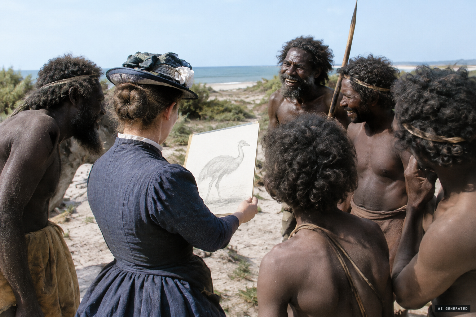 Shown her sketch, the local people name it 'Moha, Moha'